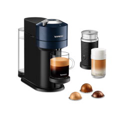Nespresso Vertuo Next Navy Blue and Aeroccino3 Milk Frother Coffee Machine Bundle