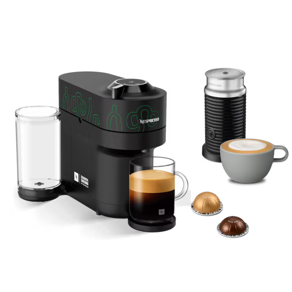 Nespresso Vertuo Pop+ Samra Origins Metad Green & Aeroccino3 Milk Frother
