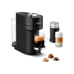 Nespresso RELOVE Vertuo Next Premium Black Chrome Aero3 Bundle Refurbished Coffee Machine Set