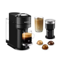 Nespresso Vertuo Next Black Chrome and AeroXL Milk Frother Coffee Machine Bundle