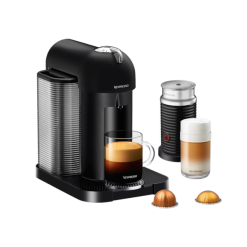 Nespresso Vertuo Matte Black and Aeroccino3 Milk Frother Coffee Machine Bundle