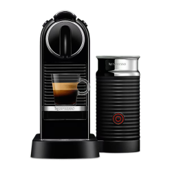 Nespresso CitiZ and Milk Limousine Black Espresso Machine and Milk Frother
